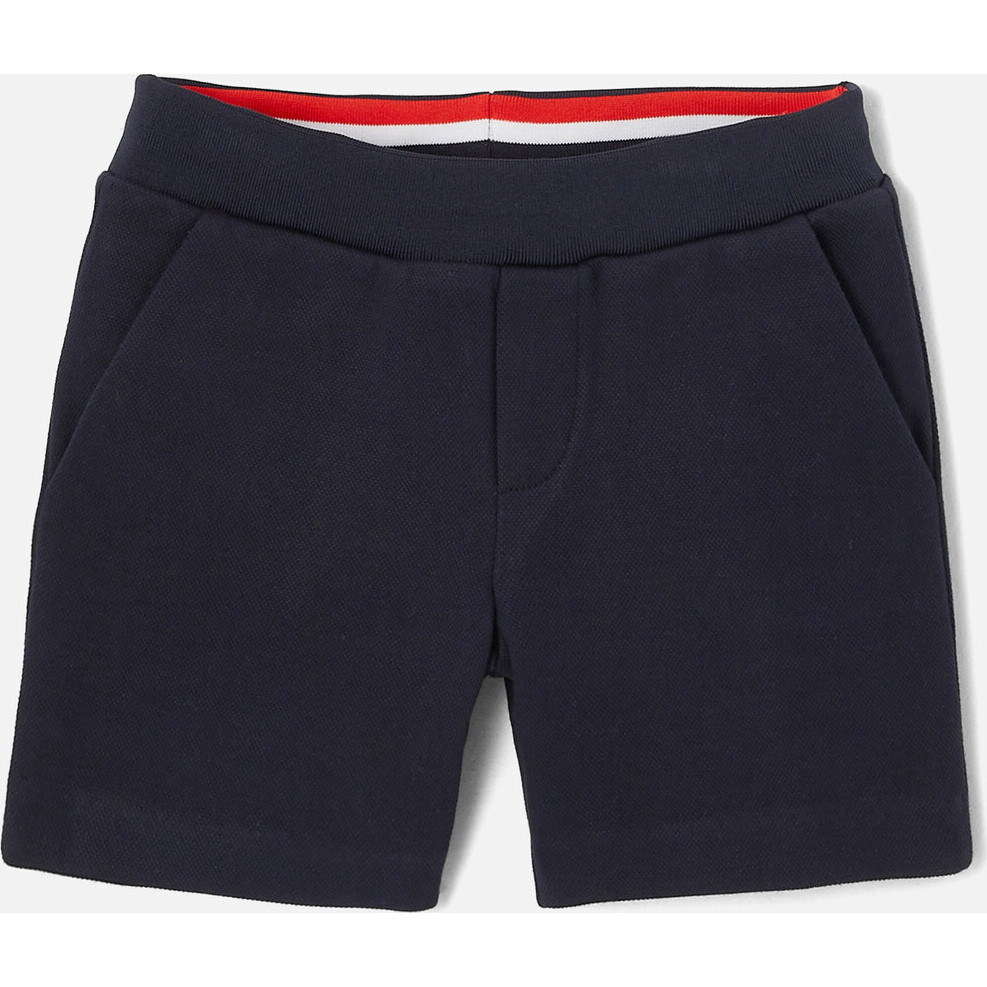 Boy's Shorts In Piqué Fleece  Navy - Shorts - 1