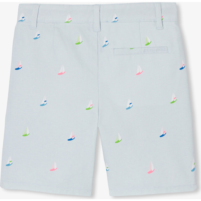 Boy's Shorts In Printed Twill Blue - Shorts - 2