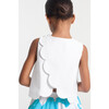 Girl Top In Honeycomb Piqué  White - Blouses - 3