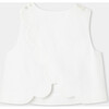 Girl Top In Honeycomb Piqué  White - Blouses - 4