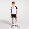 Boy's Shorts In Piqué Fleece  Navy - Shorts - 3