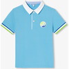 Boy's Polo Shirt In Cotton Piqué Light Blue - Polo Shirts - 1 - thumbnail