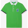 Boy's Polo Shirt In Cotton Piqué Grass Green - Polo Shirts - 1 - thumbnail
