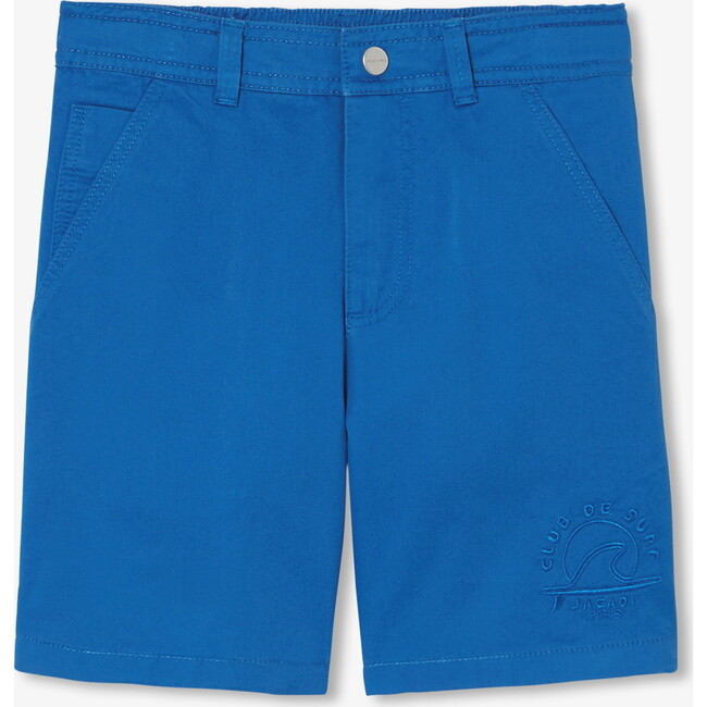 Boy's Bermuda Shorts In Twill Prussian Blue