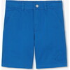 Boy's Bermuda Shorts In Twill Prussian Blue - Shorts - 1 - thumbnail