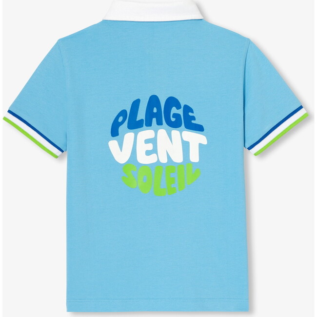 Boy's Polo Shirt In Cotton Piqué Light Blue - Polo Shirts - 2