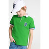 Boy's Polo Shirt In Cotton Piqué Grass Green - Polo Shirts - 2