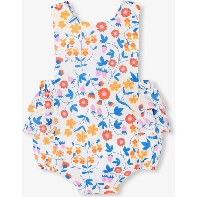 Baby Girl Romper In Liberty Fabric White/Multicolour