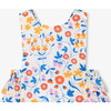 Baby Girl Romper In Liberty Fabric White/Multicolour - Rompers - 3