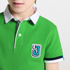 Boy's Polo Shirt In Cotton Piqué Grass Green - Polo Shirts - 3