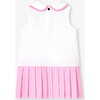 Baby Girl Dress In Cotton Piqué White/Pink - Dresses - 2