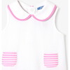 Baby Girl Dress In Cotton Piqué White/Pink - Dresses - 3