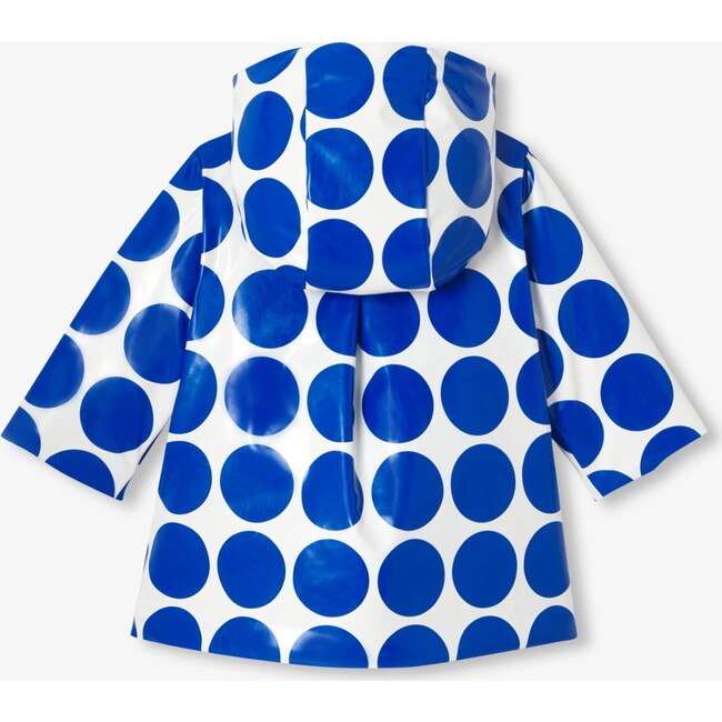 Baby Girl Polka Dot Raincoat White/Blue - Raincoats - 2