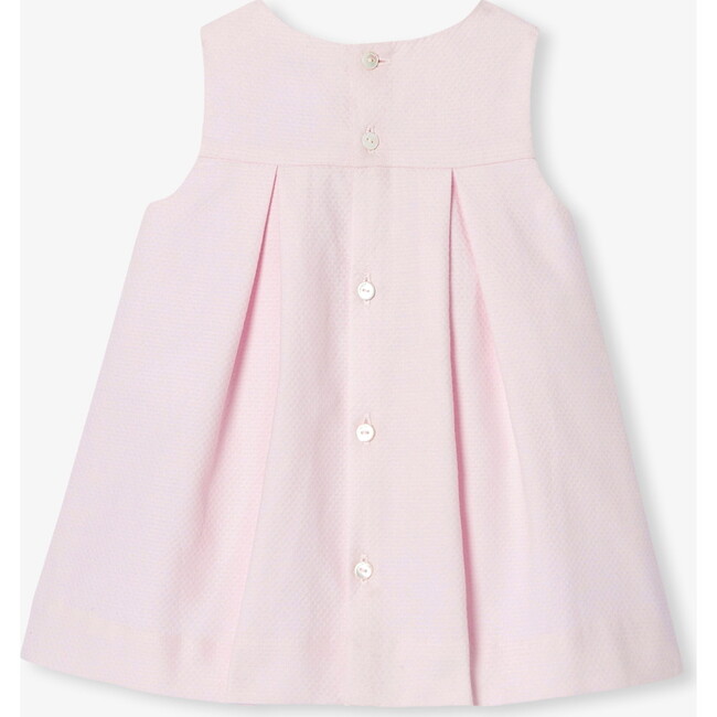 Baby Girl Dress In Cotton Piqué  Powder Pink - Dresses - 2