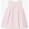Baby Girl Dress In Cotton Piqué  Powder Pink - Dresses - 2