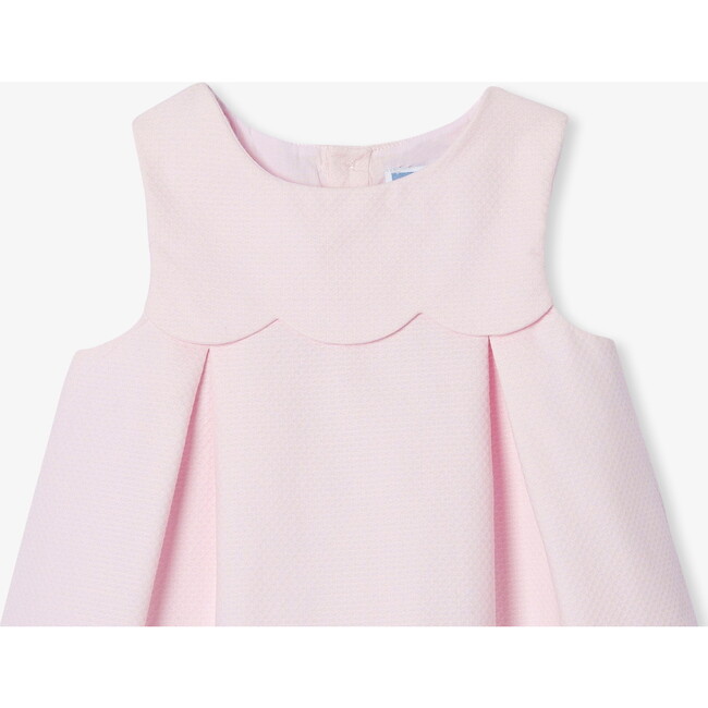Baby Girl Dress In Cotton Piqué  Powder Pink - Dresses - 3