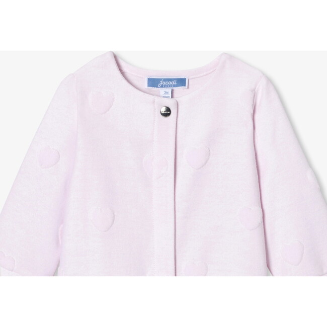 Baby Girl  Jersey Pajamas With A Heart Pattern  Pale Pink - Pajamas - 3