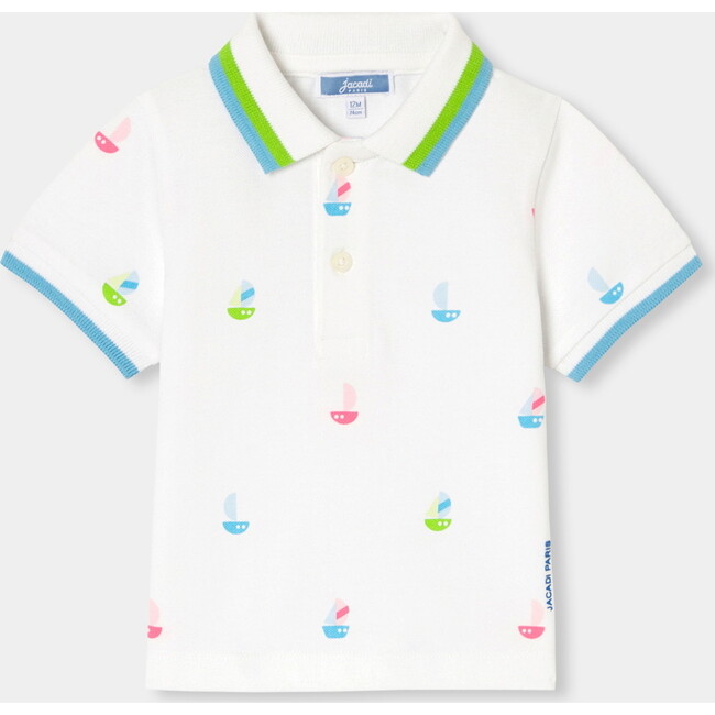 Baby Boy Short Sleeve  Polo Shirt  White