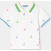Baby Boy Short Sleeve  Polo Shirt  White - Polo Shirts - 1 - thumbnail