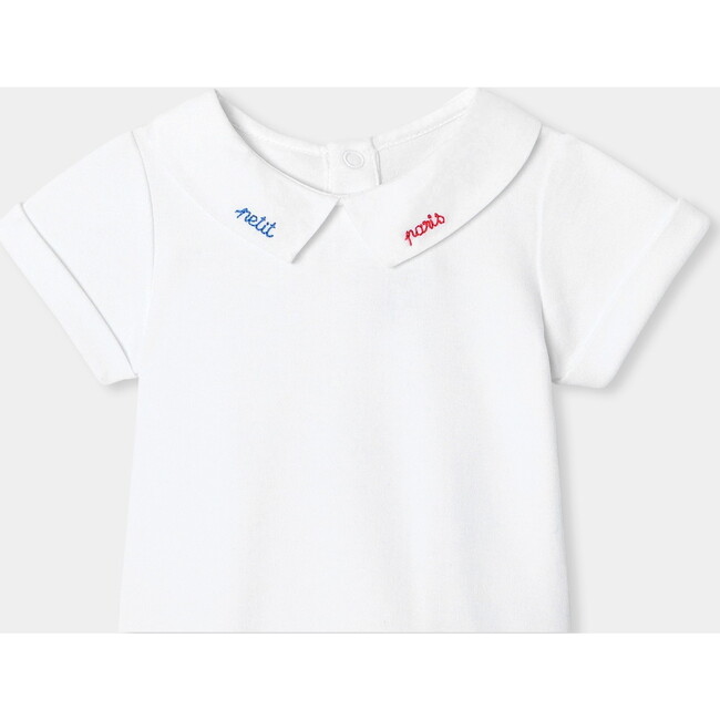 Baby Boy Short Sleeve Bodysuit  White - Onesies - 3