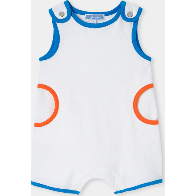 Baby Boy French Terry Romper  White
