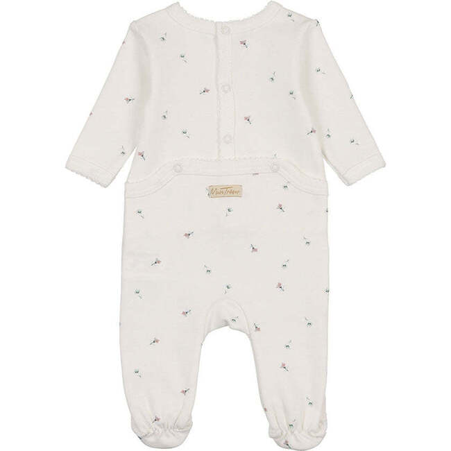 Plush Print Footie & Hat Set, Girls Rose Smoke - Mixed Apparel Set - 2