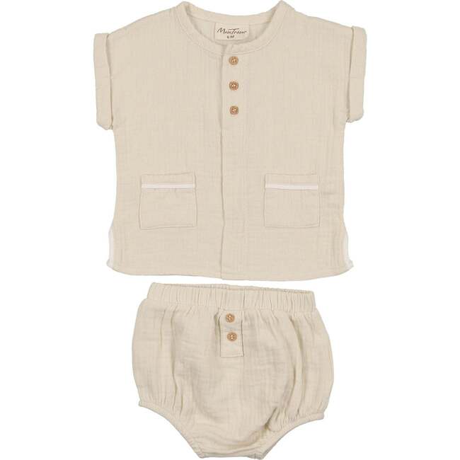 Pockets and Pleats Ensemble Taupe
