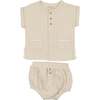 Pockets and Pleats Ensemble Taupe - Mixed Apparel Set - 1 - thumbnail