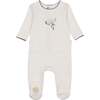 Heirloom Berry Footie Ivory & Blue - Footie Pajamas - 1 - thumbnail