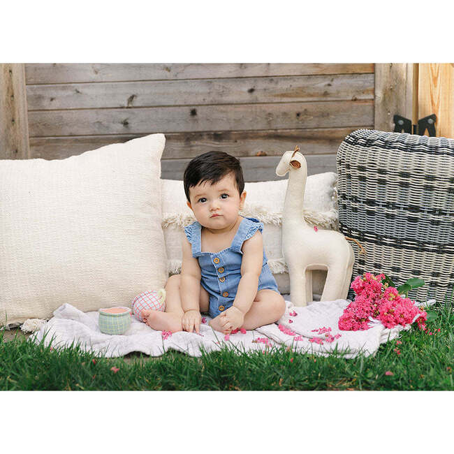 Summer Glory Girls' Romper Ivory & Red - Rompers - 3