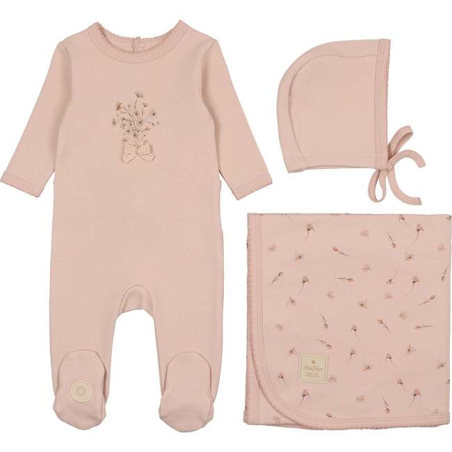 Nature's Florals Layette Set Pink Whip
