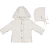 Plush Print Girls' Jacket & Hat Set Ivory & Pink - Mixed Apparel Set - 1 - thumbnail