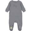 Posh Print Footie Slate Blue - Footie Pajamas - 1 - thumbnail