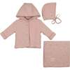 Plush Print Girls' Jacket Layette Set Rose Smoke - Mixed Apparel Set - 1 - thumbnail