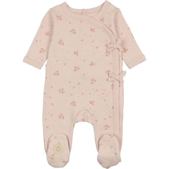 Scattered Blossoms Footie Barely Pink