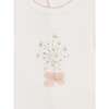 Nature's Florals Footie & Hat Set Ivory & Rose - Mixed Apparel Set - 2