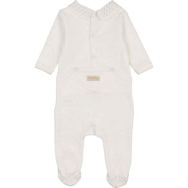Touch of Crochet Footie, Boys Pearl Blue - Footie Pajamas - 2