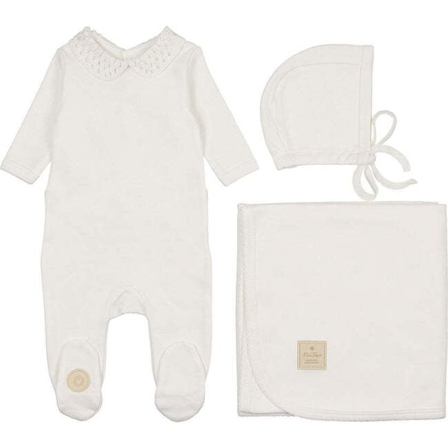 Touch of Crochet Layette Set, Boys Ivory