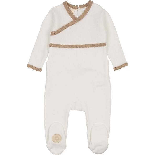 Classic Wrap Footie Ivory & Taupe