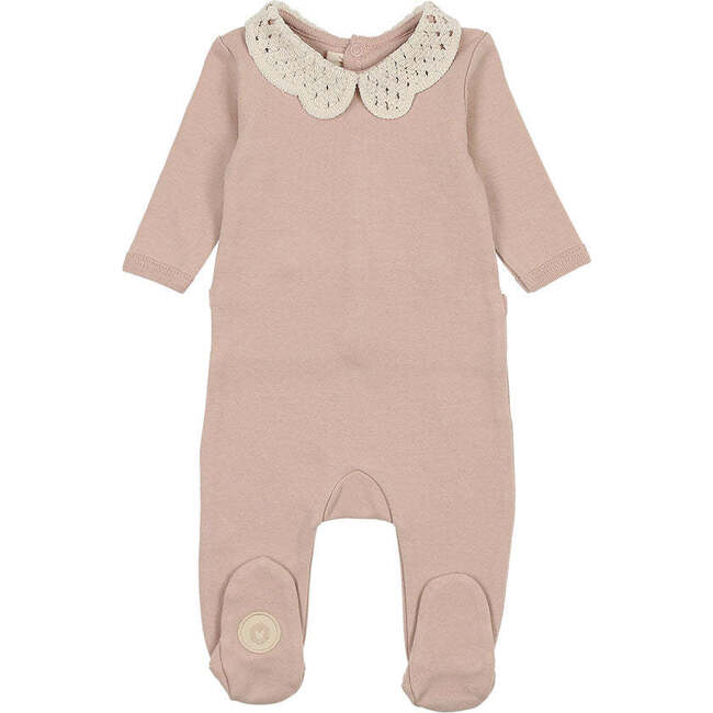 Touch of Crochet Footie, Girls Rose Dust
