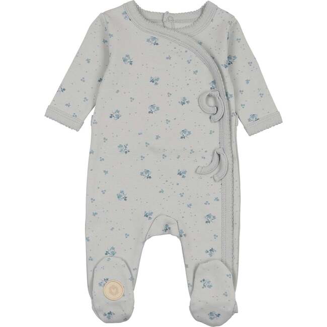 Scattered Blossoms Footie Blue Dawn