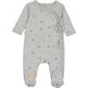 Scattered Blossoms Footie Blue Dawn - Footie Pajamas - 1 - thumbnail