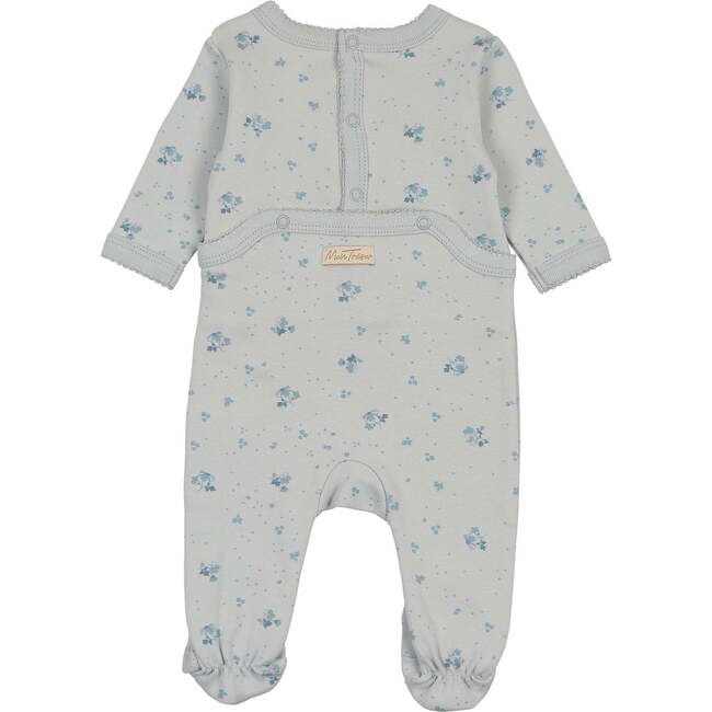 Scattered Blossoms Footie Blue Dawn - Footie Pajamas - 2