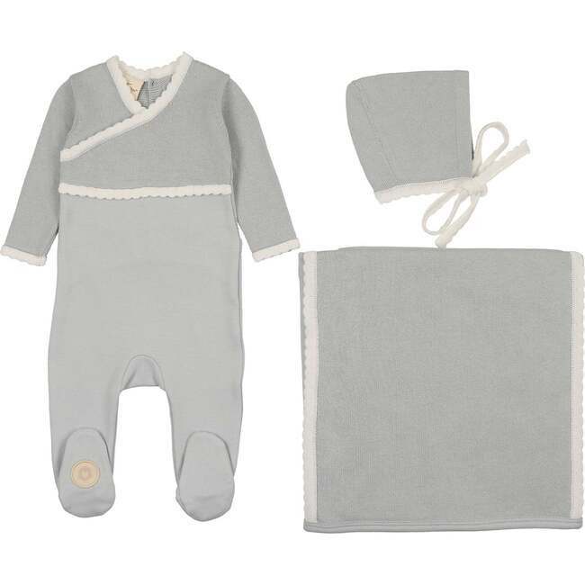 Classic Wrap Layette Set Blue Dawn