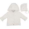 Scattered Blossoms Jacket & Hat Set Ivory & Blue - Mixed Apparel Set - 1 - thumbnail