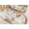 Scattered Blossoms Footie & Hat Set Ivory & Pink - Mixed Apparel Set - 4