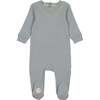 Cuddly in Cotton Footie Quarry - Footie Pajamas - 1 - thumbnail