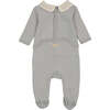 Touch of Crochet Footie & Hat Set, Boys Pearl Blue - Mixed Apparel Set - 2
