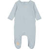 Soft Stitches Footie, Boys Niagara Blue - Footie Pajamas - 1 - thumbnail