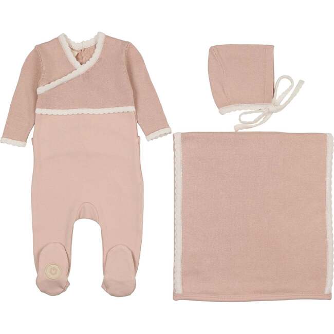 Classic Wrap Layette Set Pink Whip